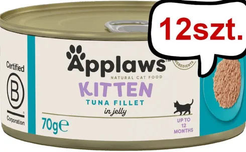 Applaws Natural Cat Food Kitten Tuńczyk w galarecie Mokra Karma dla kociąt op. 70g Pakiet 12szt.