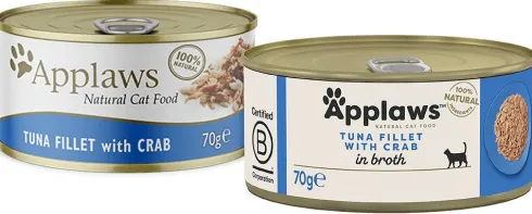 Applaws Natural Cat Food Tuńczyk z krabem w bulionie Mokra Karma dla kota op. 70g akiet 12szt.