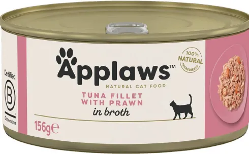 Applaws Natural Cat Food Tuńczyk z krewetkami w bulionie Mokra Karma dla kota op. 156g