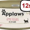 Applaws Natural Cat Food Tuńczyk z krewetkami w bulionie Mokra Karma dla kota op. 156g Pakiet 12szt.