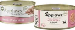 Applaws Natural Cat Food Tuńczyk z krewetkami w bulionie Mokra Karma dla kota op. 70g Pakiet 12szt.