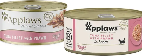 Applaws Natural Cat Food Tuńczyk z krewetkami w bulionie Mokra Karma dla kota op. 70g Pakiet 12szt.