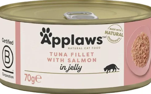 Applaws Natural Cat Food Tuńczyk z łososiem w galarecie Mokra Karma dla kota op. 70g Pakiet 12szt.