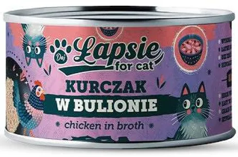 Łapsie for Cat Adult Kurczak Mokra karma dla kota. op. 80g Pakiet 12szt.