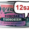 Łapsie for Cat Adult Kurczak z łososiem Mokra Karma dla kota. op. 80g Pakiet 12szt.