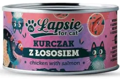 Łapsie for Cat Adult Kurczak z łososiem Mokra Karma dla kota. op. 80g Pakiet 12szt.
