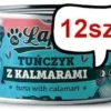Łapsie for Cat Adult Tuńczyk z kalmarami Mokra karma dla kota. op. 80g Pakiet 12szt.