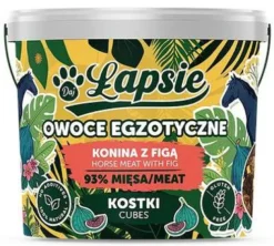 Łapsie Owoce Egzotyczne Mięsne kostki z Konina i figa dla psa op. 160g