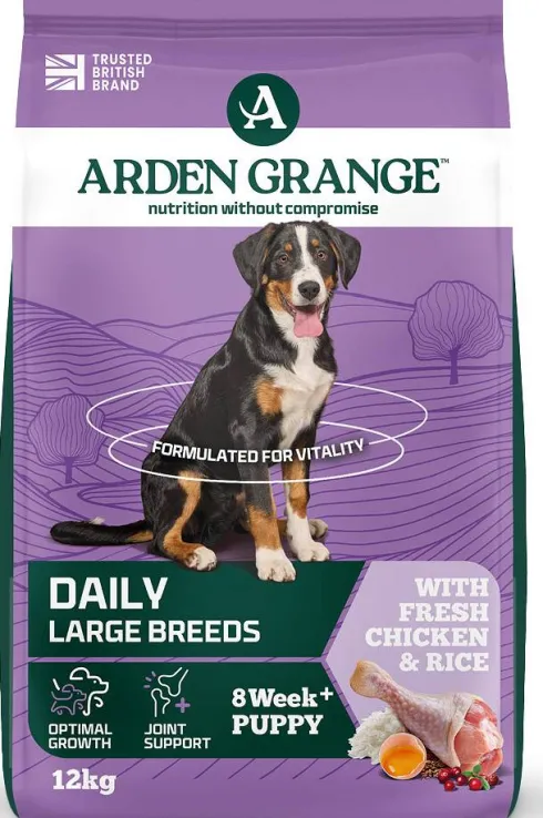 Arden Grange Puppy&Junior Large Breed Chicken Sucha Karma dla szczeniaka op. 2x12kg MEGA-PAK
