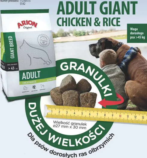 Arion Original Adult Giant Chicken&Rice Sucha Karma dla psa op. 2x12kg MEGA-PAK NOWA GRANULKA