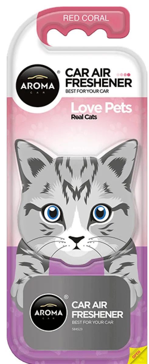 Aroma Car Zapach do Samochodu Real Cats Red Coral op. 1szt.