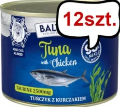Baltica Excellent Adult Tuna&Chicken Mokra karma dla kota op. 185g Pakiet 12szt.