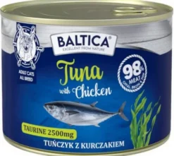 Baltica Excellent Adult Tuna&Chicken Mokra karma dla kota op. 185g Pakiet 12szt.