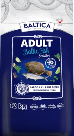 Baltica Excellent Sensitive Adult Large Baltic Fish Sucha Karma dla psa op. 12kg + Baltica Przysmak Hello Summer i Piłka plażowa GRATIS
