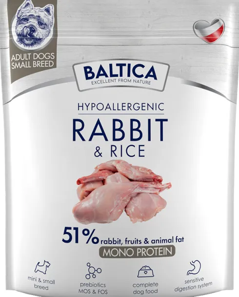 Baltica Hypoallergenic Adult Small Rabbit&Rice Sucha karma dla psa op. 1kg