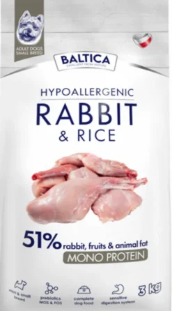 Baltica Hypoallergenic Adult Small Rabbit&Rice Sucha karma dla psa op. 3kg