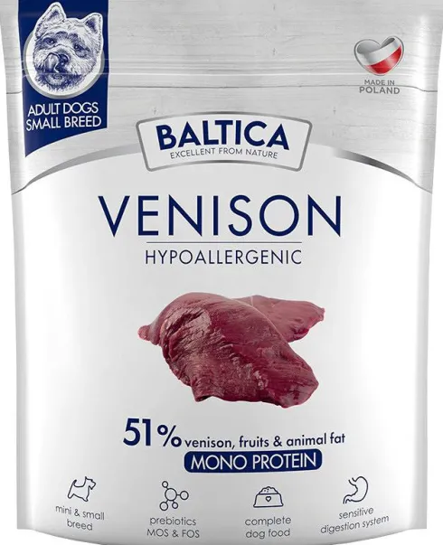 Baltica Hypoallergenic Adult Small Venison Sucha karma dla psa op. 1kg