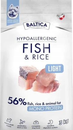 Baltica Hypoallergenic Light Adult Small Fish&Rice Sucha karma dla psa op. 3kg