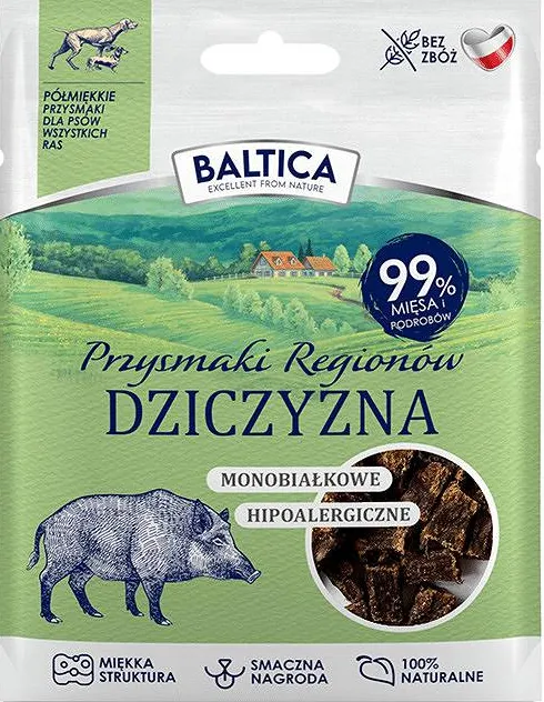 Baltica Monobiałkowe Przysmaki Regionów Dziczyzna dla psa op. 30g