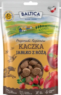 Baltica Przysmaki Regionów Kaczka i jabłko z różą dla psa op. 100g