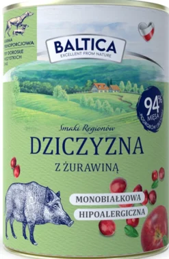 Baltica Smaki Regionów Adult Dziczyzna z żurawiną Mokra Karma dla psa op. 400g