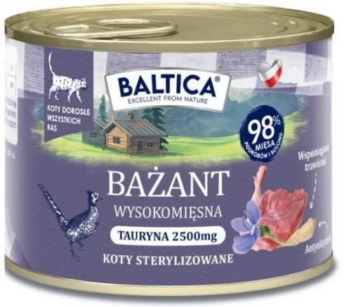 Baltica Smaki Regionów Adult Mono Bażant Mokra karma dla kota op. 185g
