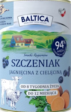Baltica Smaki Regionów Puppy Jagnięcina z Cielęciną Mokra Karma dla szczeniaka op. 400g Pakiet 12szt.