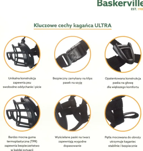 Baskerville Kaganiec fizjologiczny Ultra dla psa rozm. 4