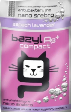 Bazyl Ag+ Compact Lavender Żwirek bentonitowy zapach lawenda dla kota poj. 10l