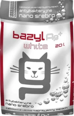 Bazyl Ag+ White Żwirek bentonitowy dla kota poj. 20l