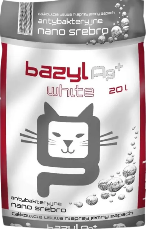 Bazyl Ag+ White Żwirek bentonitowy dla kota poj. 20l