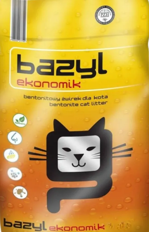Bazyl Ekonomik Żwirek bentonitowy bezzapachowy dla kota poj. 10l