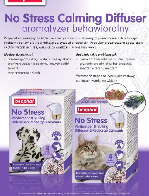 Beaphar Aromatyzer behawioralny No Stress dyfuzor+wkład dla kota poj. 30ml