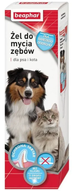 Beaphar Żel do mycia zębów dla psa i kota op. 100g