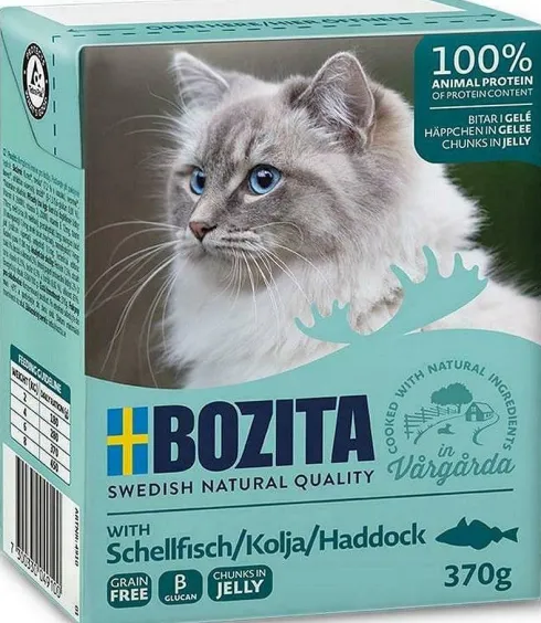 Bozita Adult Dorsz w galaretce Mokra Karma dla kota op. 370g Pakiet 6szt.