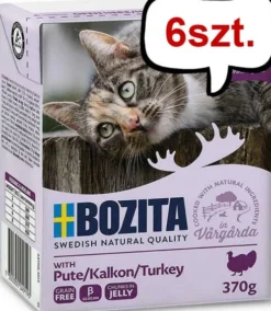 Bozita Adult Indyk w galaretce Mokra Karma dla kota op. 370g Pakiet 6szt.