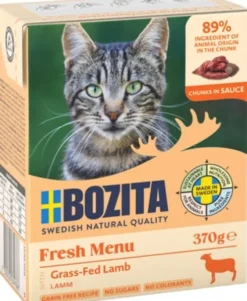Bozita Adult Jagnięcina w sosie Mokra Karma dla kota op. 370g Pakiet 6szt.