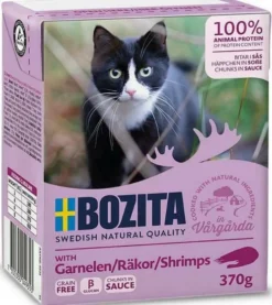 Bozita Adult Krewetki w sosie Mokra Karma dla kota op. 370g Pakiet 6szt. WYPRZEDAŻ