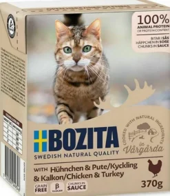 Bozita Adult Kurczak i indyk w sosie Mokra Karma dla kota op. 370g Pakiet 6szt.