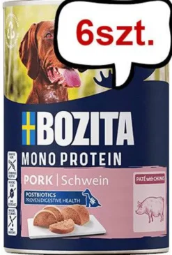 Bozita Adult Monoprotein Pork Mokra Karma dla psa op. 400g Pakiet 6szt. WYPRZEDAŻ