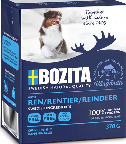 Bozita Adult Reindeer in Jelly Mokra Karma dla psa op. 370g Pakiet 6szt. WYPRZEDAŻ