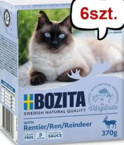 Bozita Adult Renifer w sosie Mokra Karma dla kota op. 370g Pakiet 6szt.