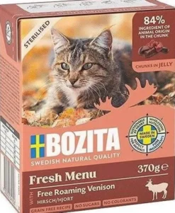Bozita Adult Sterilised Dziczyzna w galaretce Mokra Karma dla kota op. 370g Pakiet 6szt.
