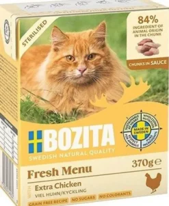 Bozita Adult Sterilised Kurczak w sosie Mokra Karma dla kota op. 370g Pakiet 6szt.