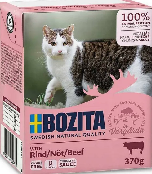 Bozita Adult Wołowina w sosie Mokra Karma dla kota op. 370g WYPRZEDAŻ
