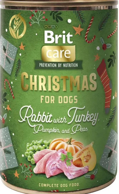 Brit Care Adult Christmas Rabbit&Turkey Mokra Karma dla psa op. 400g Pakiet 12szt.