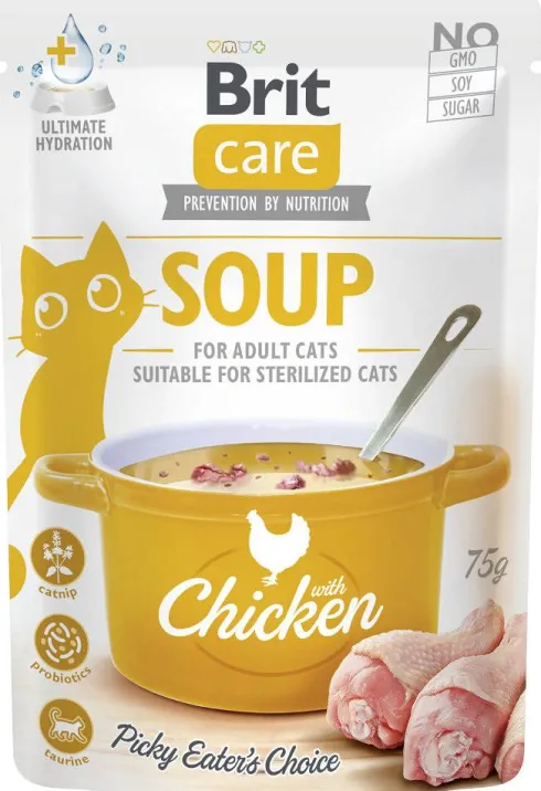 Brit Care Adult Soup Chicken Mokra Karma dla kota op. 75g
