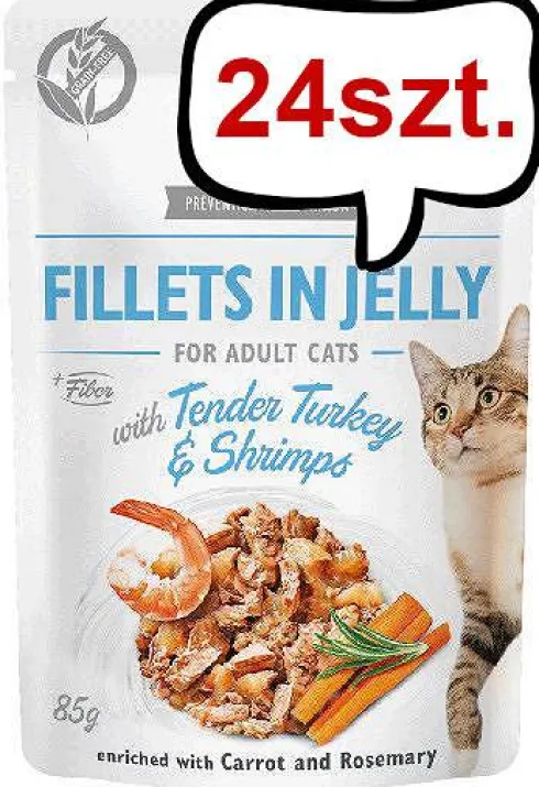 Brit Care Adult Turkey&Shrimps JELLY Mokra karma dla kota op. 85g SASZETKA Pakiet 24szt.
