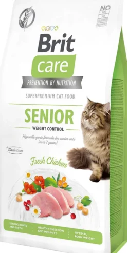 Brit Care Cat Grain-Free Senior&Weight Control Sucha Karma dla kota op. 400g