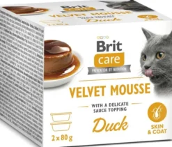 Brit Care Cat Velvet Mousse Duck Mokra Karma dla kota op. 2x80g